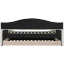 Meridian Arlo Cream Boucle Fabric Twin Daybed IMAGE 5