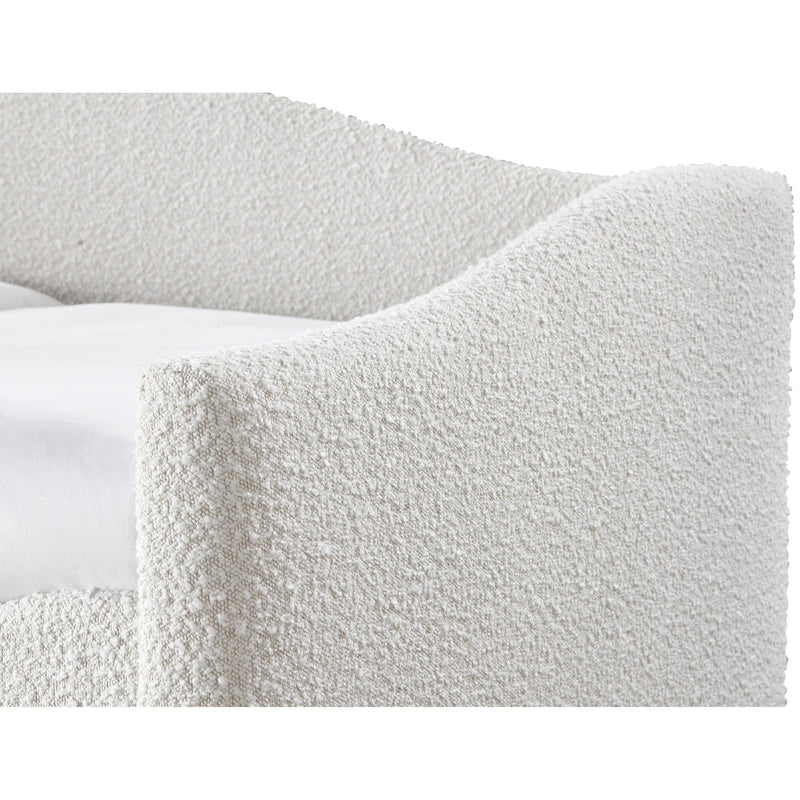 Meridian Arlo Cream Boucle Fabric Twin Daybed IMAGE 6