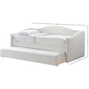 Meridian Arlo Cream Boucle Fabric Twin Daybed IMAGE 7