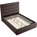 Meridian Adam Brown Linen Textured Fabric Full Bed IMAGE 7