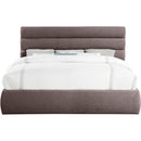 Meridian Adam Brown Linen Textured Fabric King Bed IMAGE 3