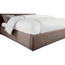 Meridian Adam Brown Linen Textured Fabric King Bed IMAGE 6