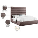 Meridian Adam Brown Linen Textured Fabric King Bed IMAGE 10