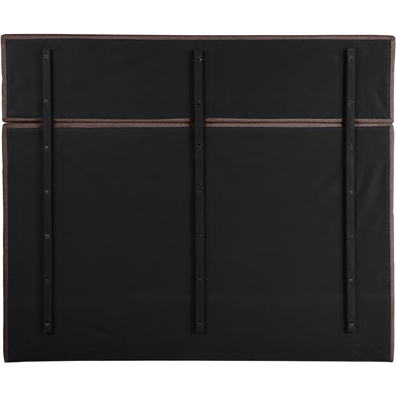 Meridian Adam Brown Linen Textured Fabric King Bed IMAGE 5