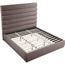 Meridian Adam Brown Linen Textured Fabric King Bed IMAGE 7