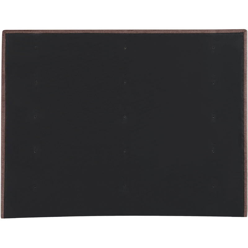 Meridian Adam Brown Linen Textured Fabric Queen Bed IMAGE 5