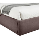 Meridian Adam Brown Linen Textured Fabric Queen Bed IMAGE 6