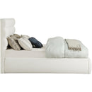 Meridian Adam Cream Linen Textured Fabric Full Bed IMAGE 4