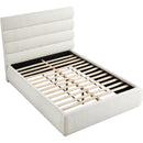 Meridian Adam Cream Linen Textured Fabric Full Bed IMAGE 7