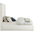 Meridian Adam Cream Linen Textured Fabric Full Bed IMAGE 4