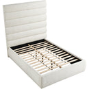 Meridian Adam Cream Linen Textured Fabric Full Bed IMAGE 7