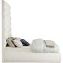 Meridian Adam Cream Linen Textured Fabric Full Bed IMAGE 4