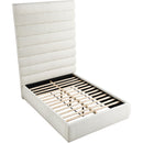 Meridian Adam Cream Linen Textured Fabric Full Bed IMAGE 7