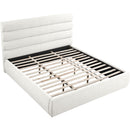 Meridian Adam Cream Linen Textured Fabric King Bed IMAGE 7