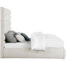 Meridian Adam Cream Linen Textured Fabric King Bed IMAGE 4