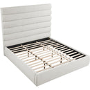 Meridian Adam Cream Linen Textured Fabric King Bed IMAGE 7