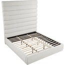 Meridian Adam Cream Linen Textured Fabric King Bed IMAGE 7