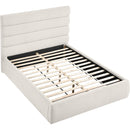 Meridian Adam Cream Linen Textured Fabric Queen Bed IMAGE 7