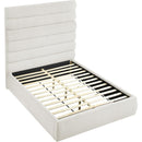 Meridian Adam Cream Linen Textured Fabric Queen Bed IMAGE 7