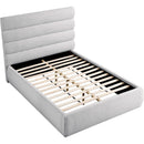 Meridian Adam Grey Linen Textured Fabric Full Bed IMAGE 7