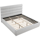 Meridian Adam Grey Linen Textured Fabric King Bed IMAGE 7