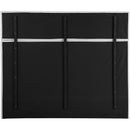 Meridian Adam Grey Linen Textured Fabric King Bed IMAGE 5