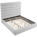 Meridian Adam Grey Linen Textured Fabric King Bed IMAGE 7