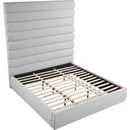 Meridian Adam Grey Linen Textured Fabric King Bed IMAGE 7