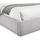 Meridian Adam Grey Linen Textured Fabric Queen Bed IMAGE 6