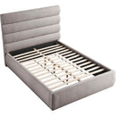 Meridian Adam Taupe Linen Textured Fabric Full Bed IMAGE 7