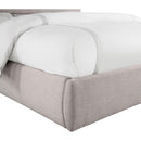 Meridian Adam Taupe Linen Textured Fabric King Bed IMAGE 6