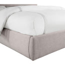 Meridian Adam Taupe Linen Textured Fabric King Bed IMAGE 6