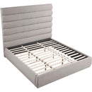 Meridian Adam Taupe Linen Textured Fabric King Bed IMAGE 7