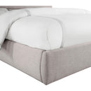 Meridian Adam Taupe Linen Textured Fabric King Bed IMAGE 6