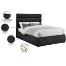 Meridian Adam Black Boucle Fabric Full Bed IMAGE 10