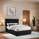 Meridian Adam Black Boucle Fabric Full Bed IMAGE 2