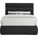 Meridian Adam Black Boucle Fabric Full Bed IMAGE 3