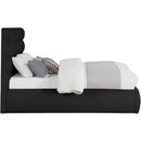 Meridian Adam Black Boucle Fabric Full Bed IMAGE 4