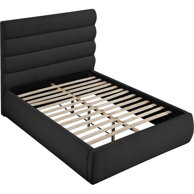 Meridian Adam Black Boucle Fabric Full Bed IMAGE 6
