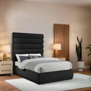 Meridian Adam Black Boucle Fabric Full Bed IMAGE 2