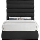 Meridian Adam Black Boucle Fabric Full Bed IMAGE 3