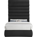 Meridian Adam Black Boucle Fabric Full Bed IMAGE 3