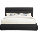 Meridian Adam Black Boucle Fabric King Bed IMAGE 3
