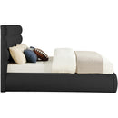 Meridian Adam Black Boucle Fabric King Bed IMAGE 4