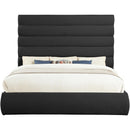 Meridian Adam Black Boucle Fabric King Bed IMAGE 3