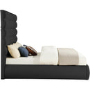 Meridian Adam Black Boucle Fabric King Bed IMAGE 4