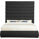 Meridian Adam Black Boucle Fabric King Bed IMAGE 3