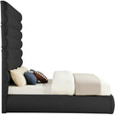 Meridian Adam Black Boucle Fabric King Bed IMAGE 4
