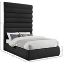 Meridian Adam Black Boucle Fabric King Bed IMAGE 9
