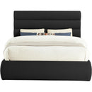 Meridian Adam Black Boucle Fabric Queen Bed IMAGE 3